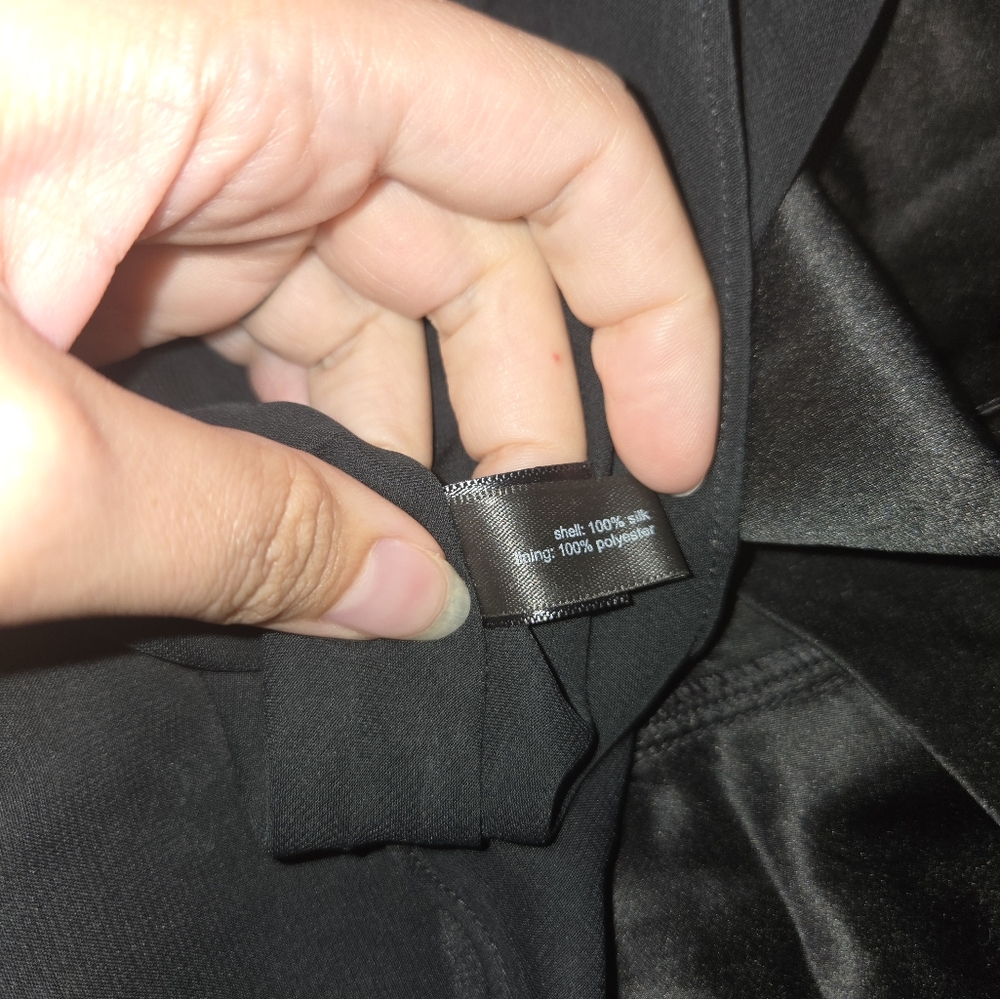 The Limited Silk Medium Bow Back Mini Little Black Dress - Picture 6 of 7
